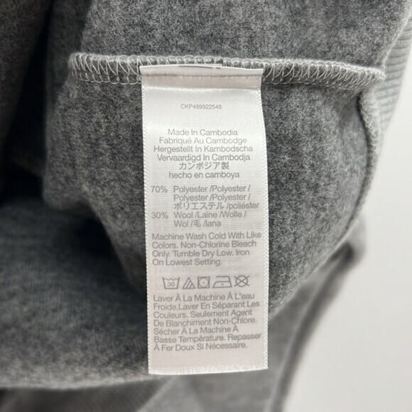 Madewell Women's Knit Bomber Jacket - Heather Charcoal - Large - NWT - Picture 6 of 7